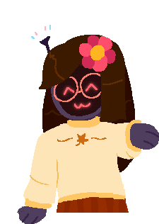 chicory! it's smiling while standing behind this window's frame